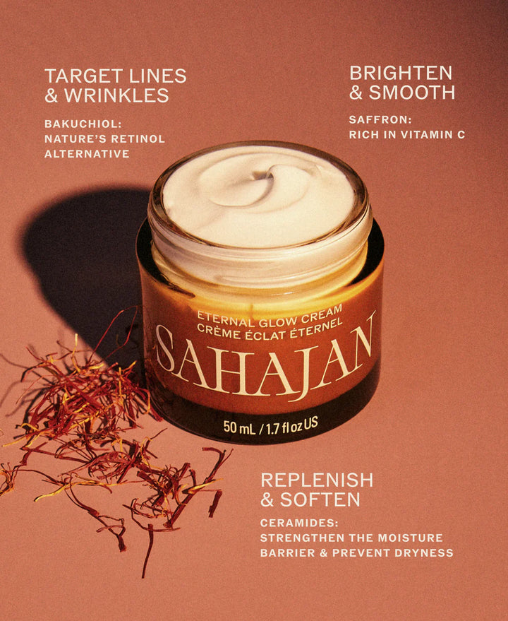 NOUVEAUTÉ crème éclat éternel Sahajān au backuchiol et safran