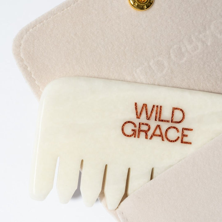 PEIGNE CRISTAL - jade blanc WILD GRACE