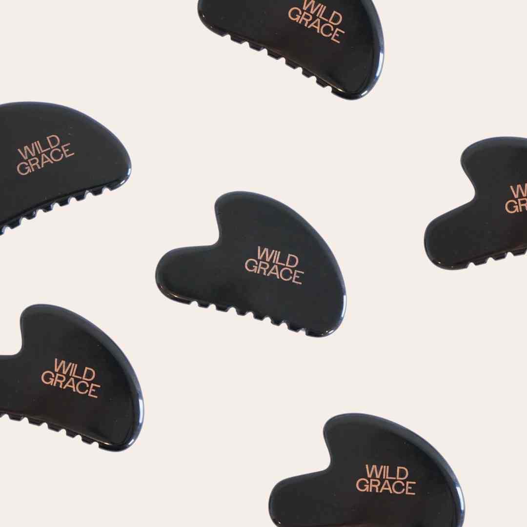 WILD GRACE black obsidian gua sha, natural face lift, removes wrinkles