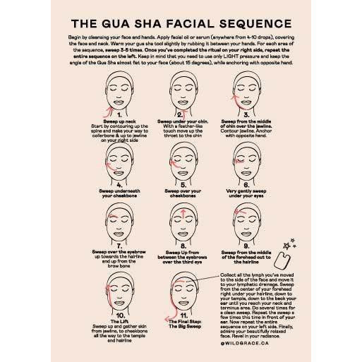 gua sha, how to use a gus sha tool, a step by step gua sha method, black obsidian, face lifting, beauty tool