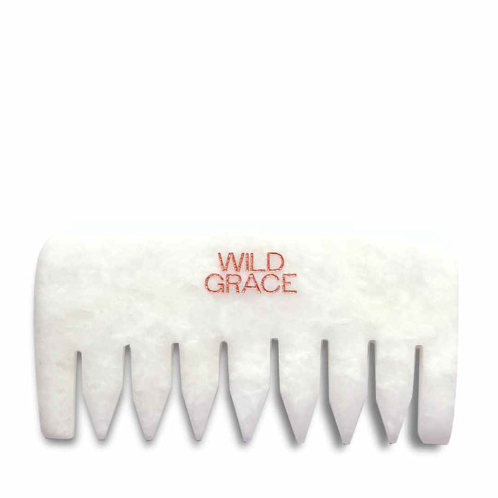 WILD GRACE white jade hair comb