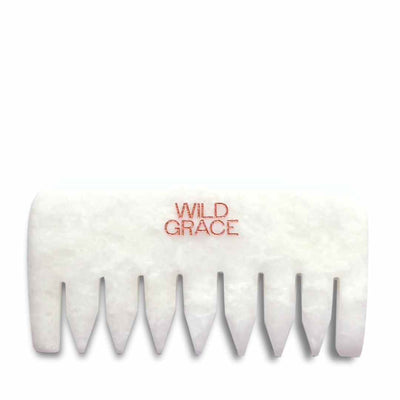 WILD GRACE white jade hair comb
