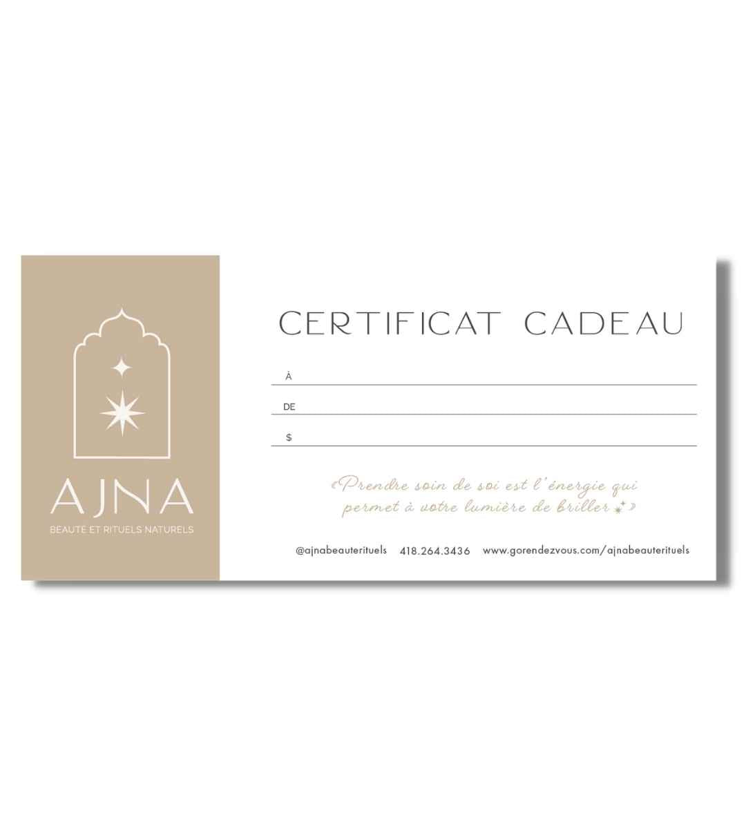 CARTE-CADEAU AJNA