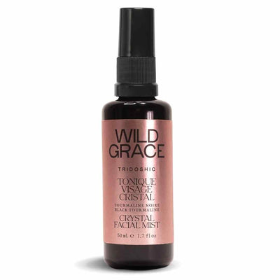 black tourmaline crystal facial mist, WILD GRACE, botanical skincare inspired by Ayurveda